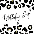 birthday girl with leopard print